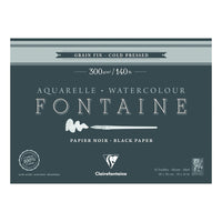 Clairefontaine Fontaine akvarelni blok CP Black 300 g 15L x 26 cm lijepljen sa sve 4 strane – 36