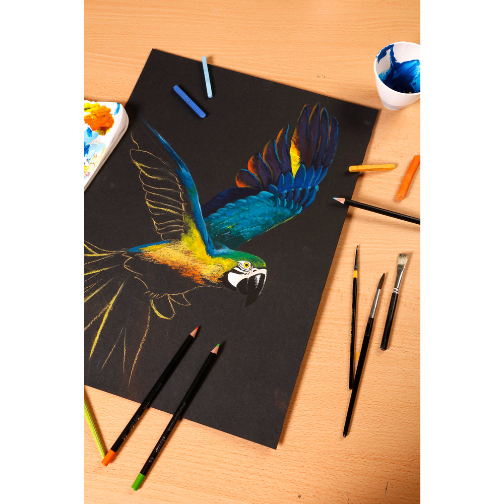 Clairefontaine Paint'On Mix Media blok 250 g 20L lijepljeni Black