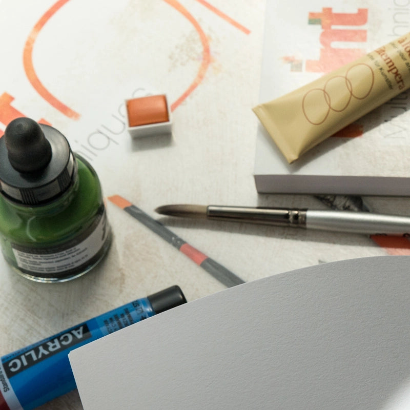 Clairefontaine Paint'On Mix Media blok 250 g 40L lijepljeni Extra White