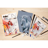Clairefontaine Paint'On Mix Media blok br. 6 250 g 24L lijepljeni razne boje