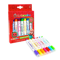 Cocomelon flomasteri sa pečatima u setu od 7 komada za kreativno crtanje i ukrašavanje.