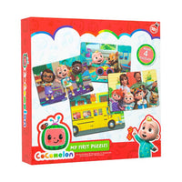 Cocomelon set od 4 puzzle sa motivima omiljenih likova za kreativnu igru i razvoj dječijih vještina.