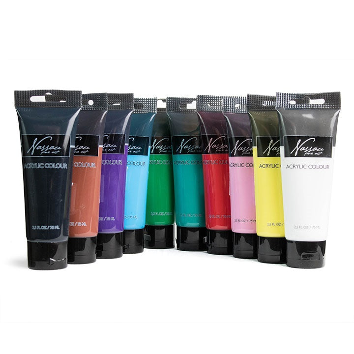 Akrilna boja Nassau Fine Art u tubi od 75 ml - više nijansi – crna