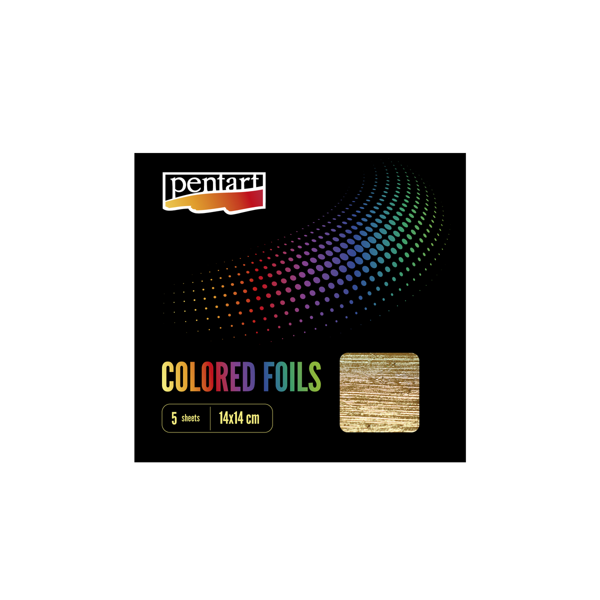 Colored foil sheets 14x14 cm 5 gold – barok