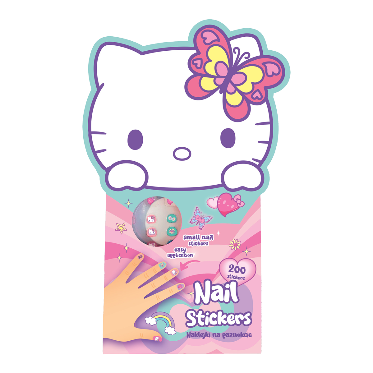 Colorino naljepnice za nokte Hello Kitty, 200 kom, mix boja