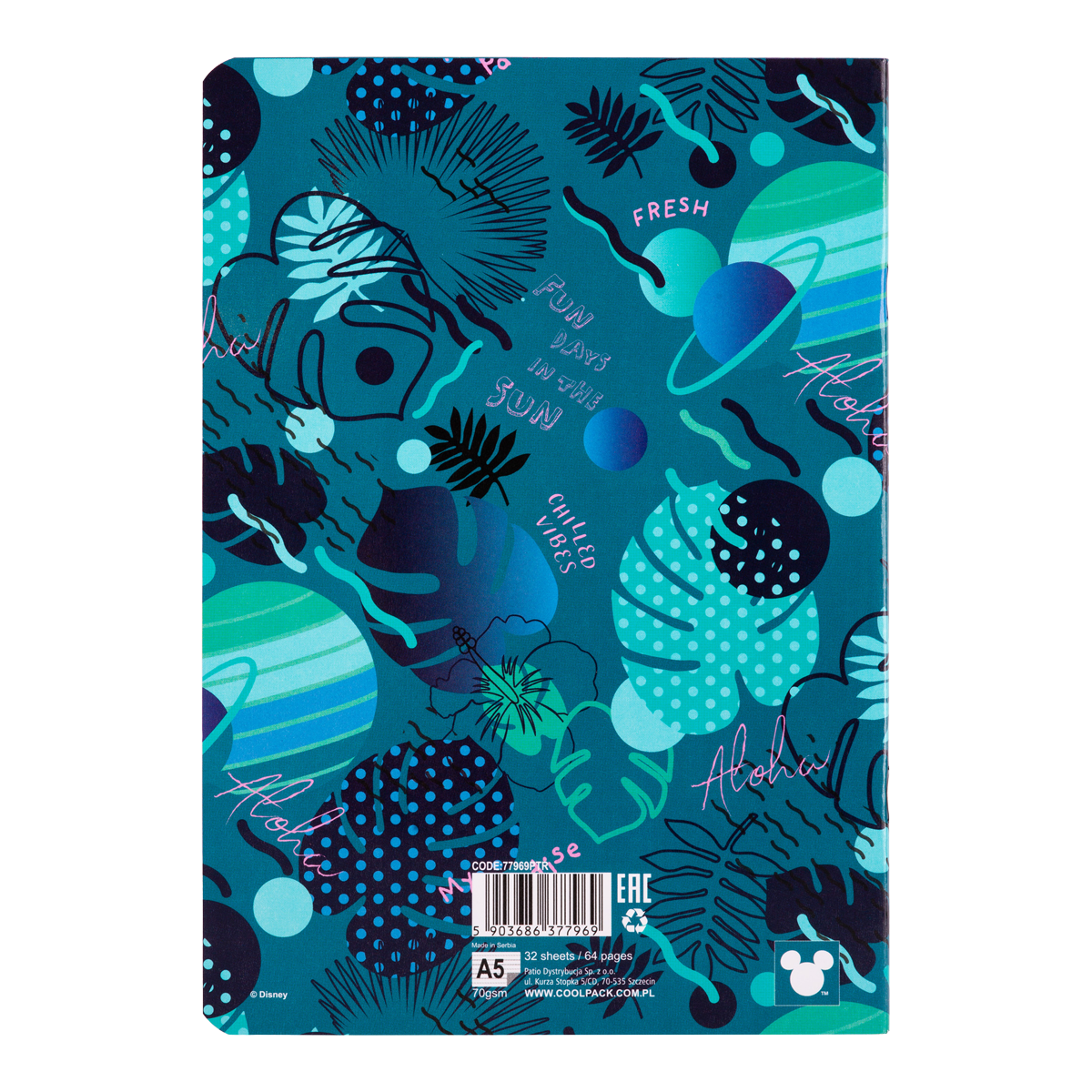 Colorino sveska na linije Stitch A5, 32 lista