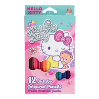 Colorino trouglaste drvene bojice JUMBO, Hello Kitty, 12 boja