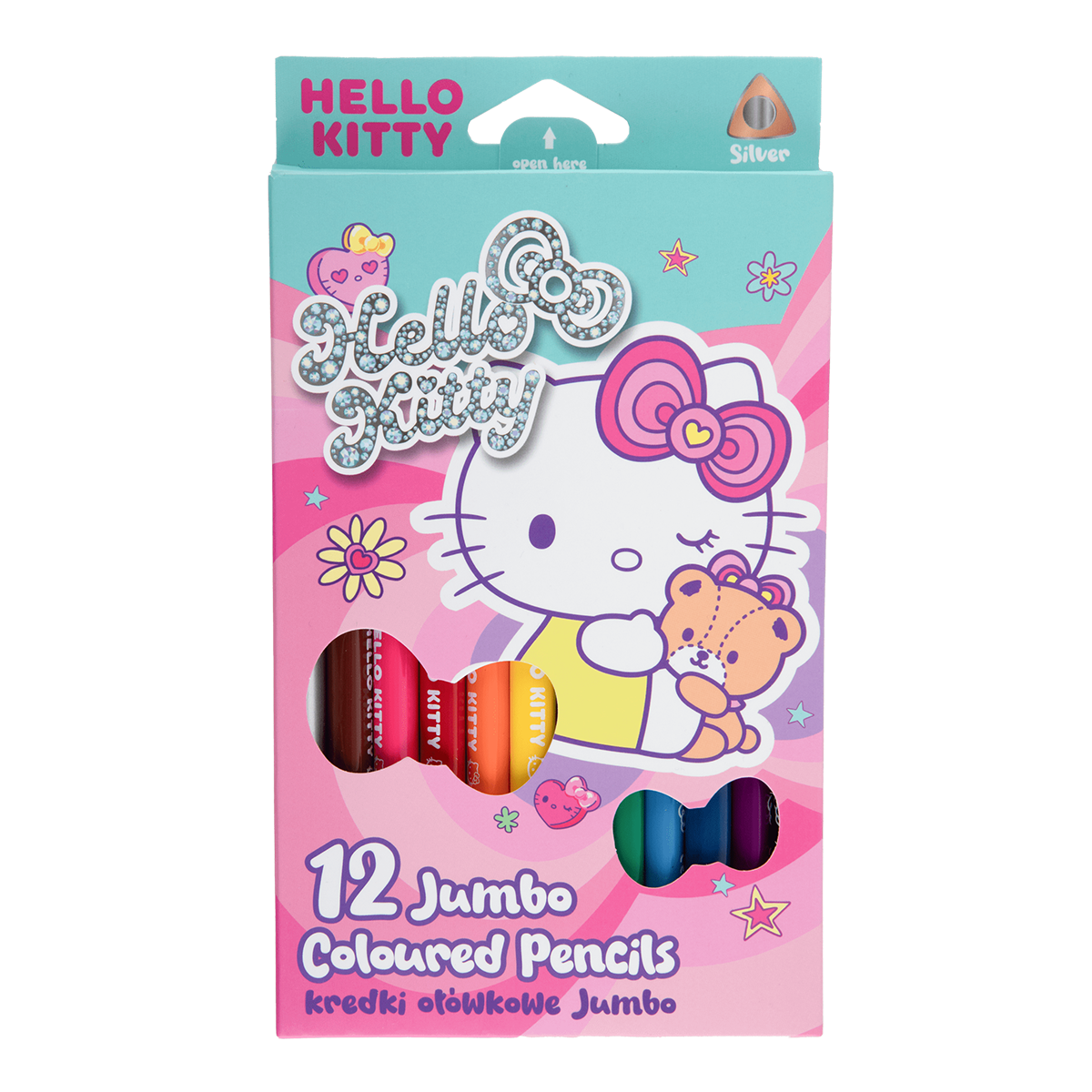 Colorino trouglaste drvene bojice JUMBO, Hello Kitty, 12 boja