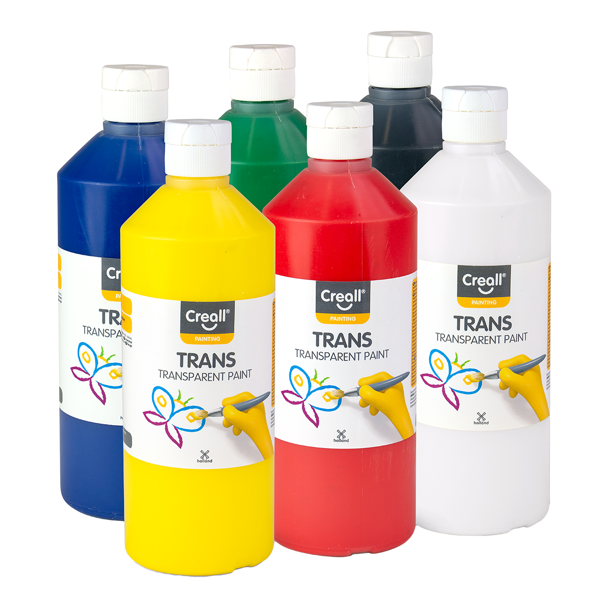 Creall set transparentnih boja Trans, 6 × 500 ml