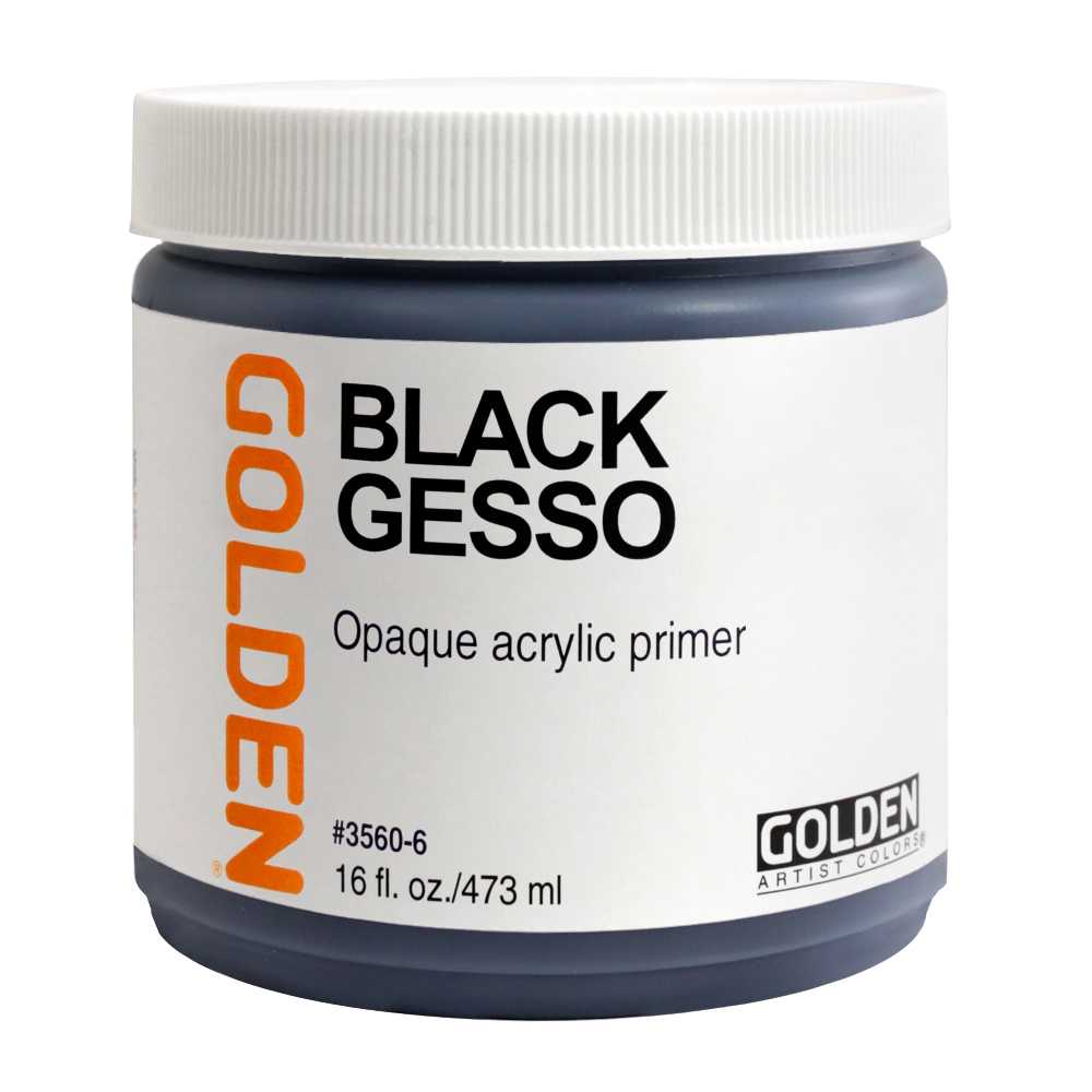 Crni akrilni gesso prajmer GOLDEN Black Gesso