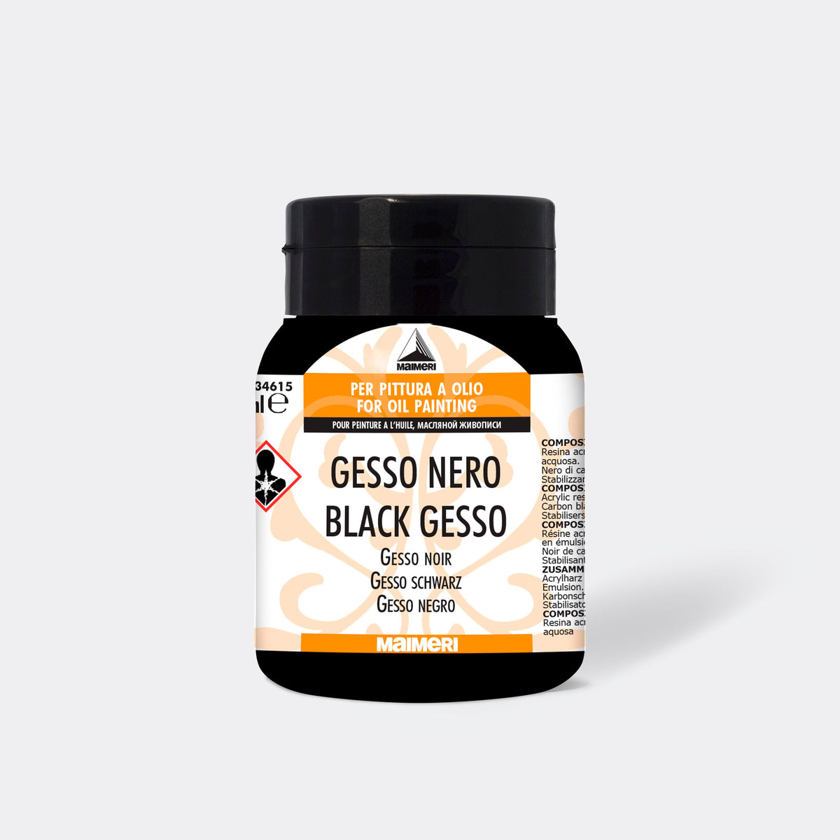 Crni akrilni gesso primer MAIMERI 500 ml