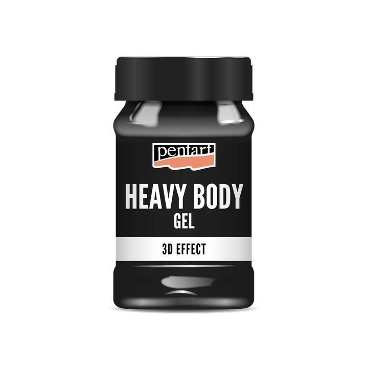 Krupni kadar Pentart heavy body gela crne sjajne boje