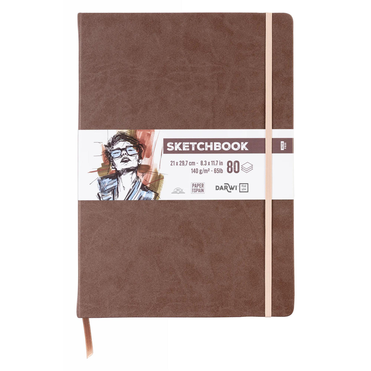 Blok za skiciranje DARWI Brown A4 140 g/m² 80 listova