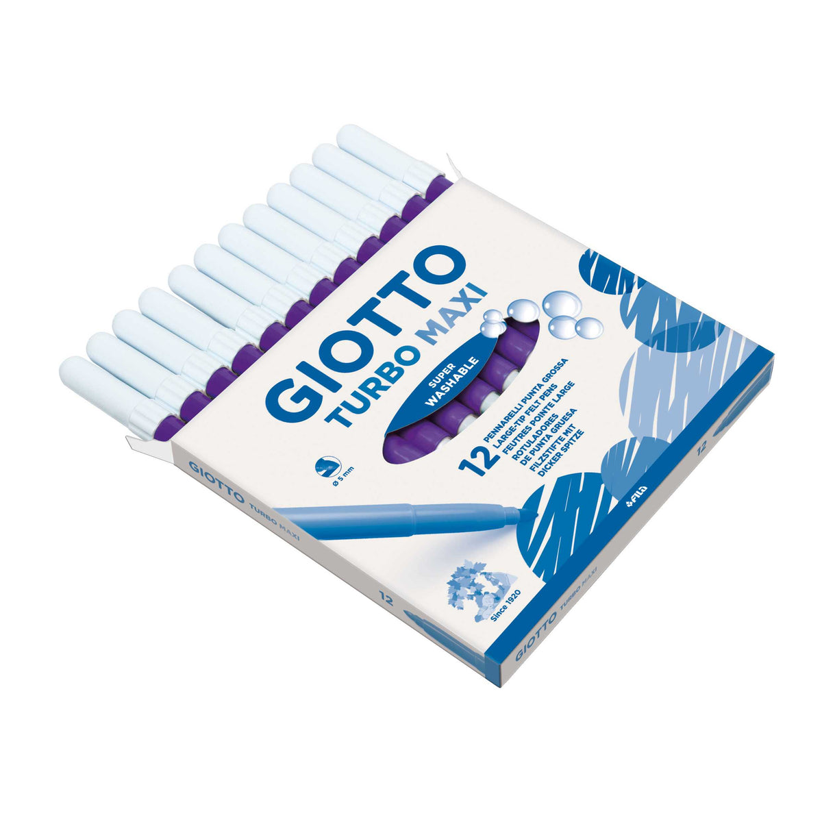 Debeli perivi flomasteri GIOTTO Turbo Maxi 5 mm – ljubičasta