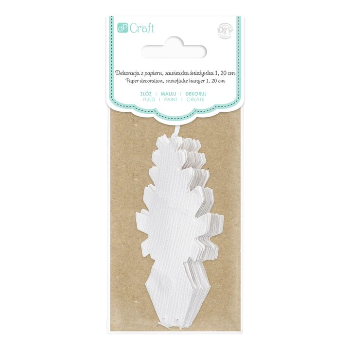 Dekoracija od papira pahuljica 20 cm — slika 2