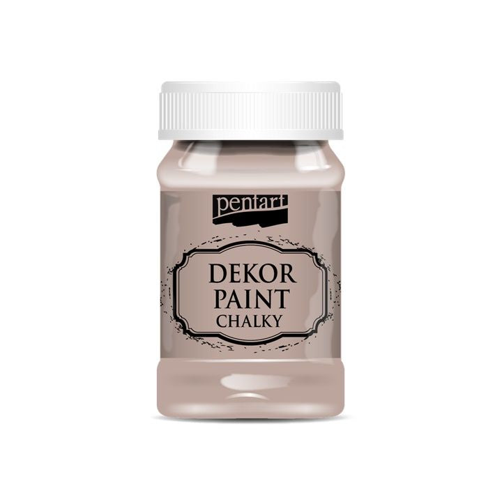 Dekorativna kredna boja Chalky Pentart 100 ml u bijeloj nijansi za kreativne radove.