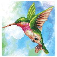 Dijamantna slika Sitna magija dimenzija 28 x 29 cm, set za kreativno slaganje kamenčića.