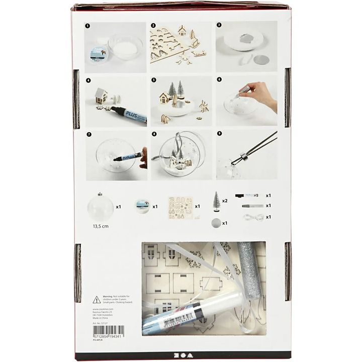 Set za izradu DIY božićne kugle s raznobojnim ukrasnim dodacima