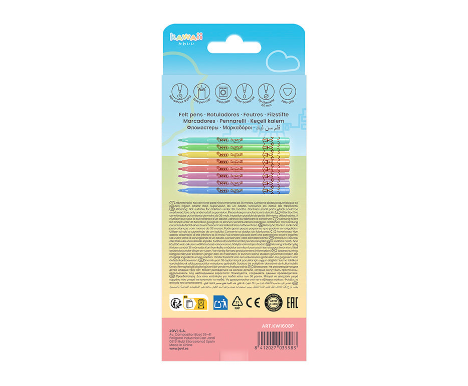 Dječiji flomasteri JOVI Kawaii / set od 8 kom - 3 mm