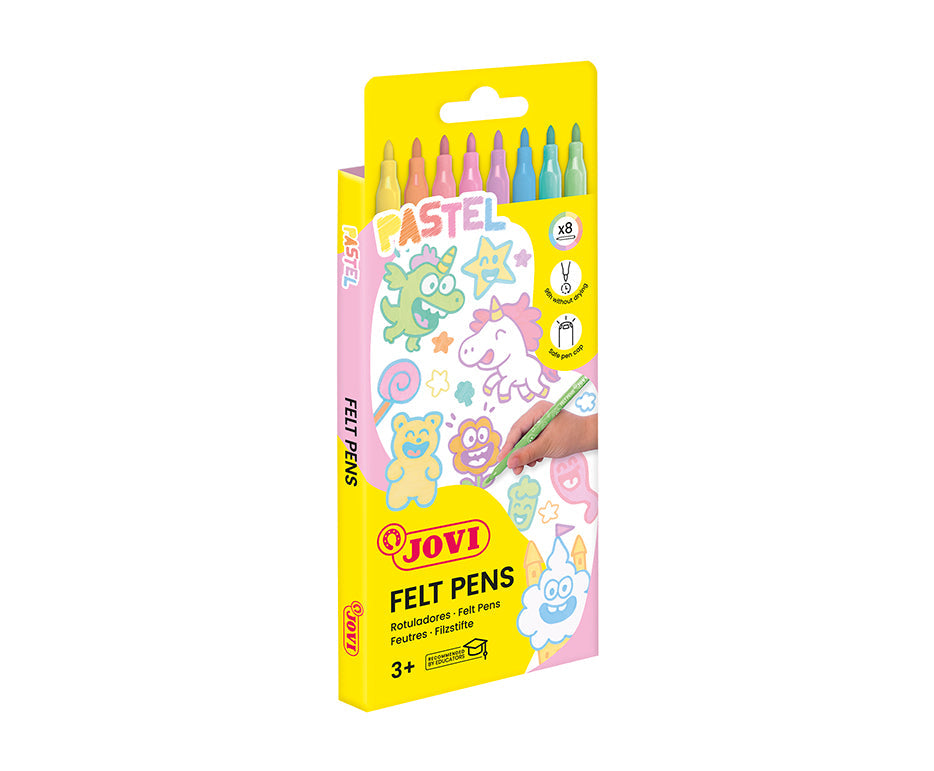 Dječiji flomasteri JOVI perivi pastelni 3 mm / set od 8 kom