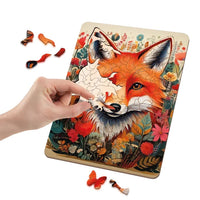 Složene MOXY drvene puzzle Fox sa detaljnim prikazom motiva lisice