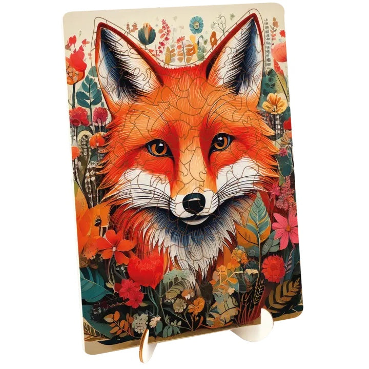Krupni kadar drvenih puzzle Fox brenda MOXY sa jedinstvenim oblicima