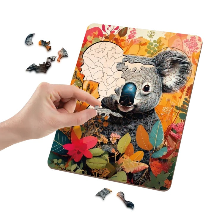 Složene drvene puzzle Koala MOXY sa detaljnim umjetničkim prikazom