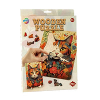 Drvene puzzle Mačka sa 130 unikatnih dijelova u kutiji
