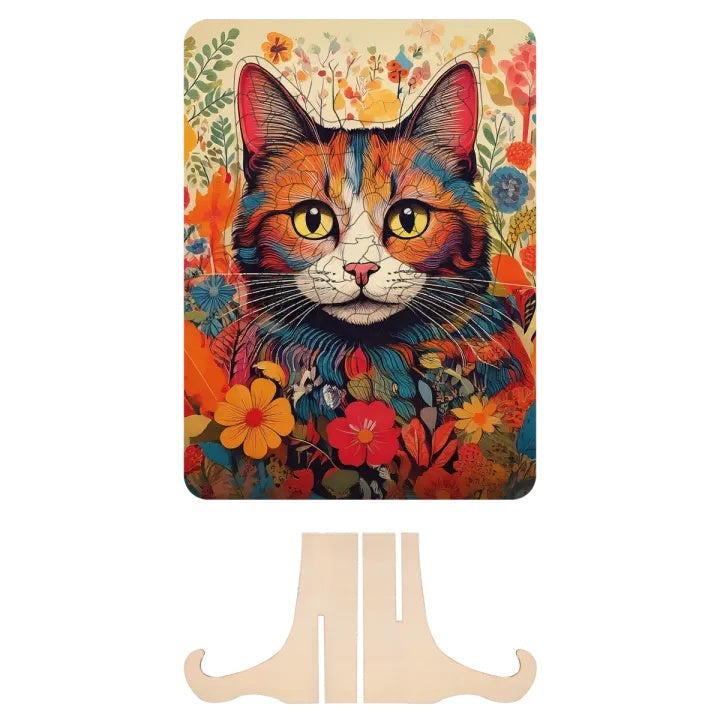 Drvene puzzle Mačka od 130 komada kao kreativni umjetnički set
