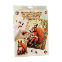 Drvene puzzle Veverica 130kom MOXY u šarenoj kutiji