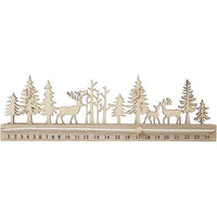 Drveni adventski kalendar - odbrojavanje 40 cm — slika 1