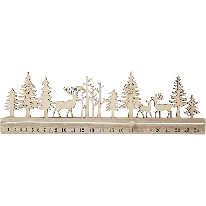 Drveni adventski kalendar - odbrojavanje 40 cm — slika 1