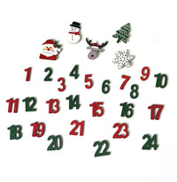 Drveni ukrasi Advent kalendar | 29 kom