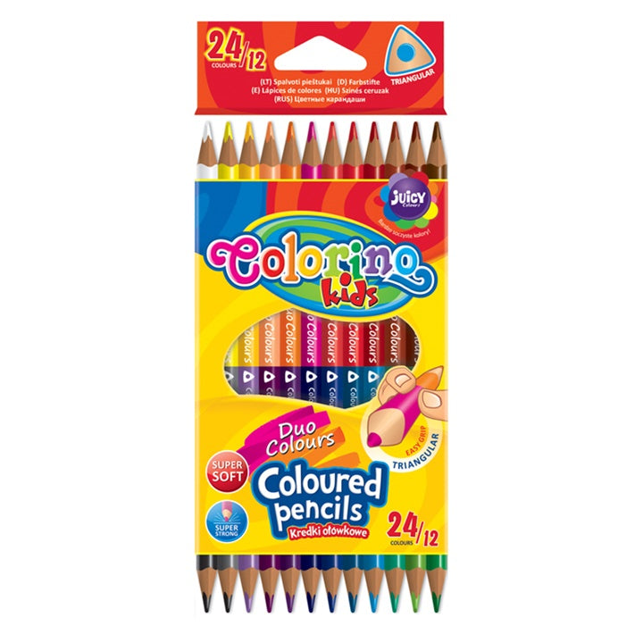 Pakovanje od 12 Colorino dvostranih bojica sa živopisnim bojama za crtanje i bojenje.