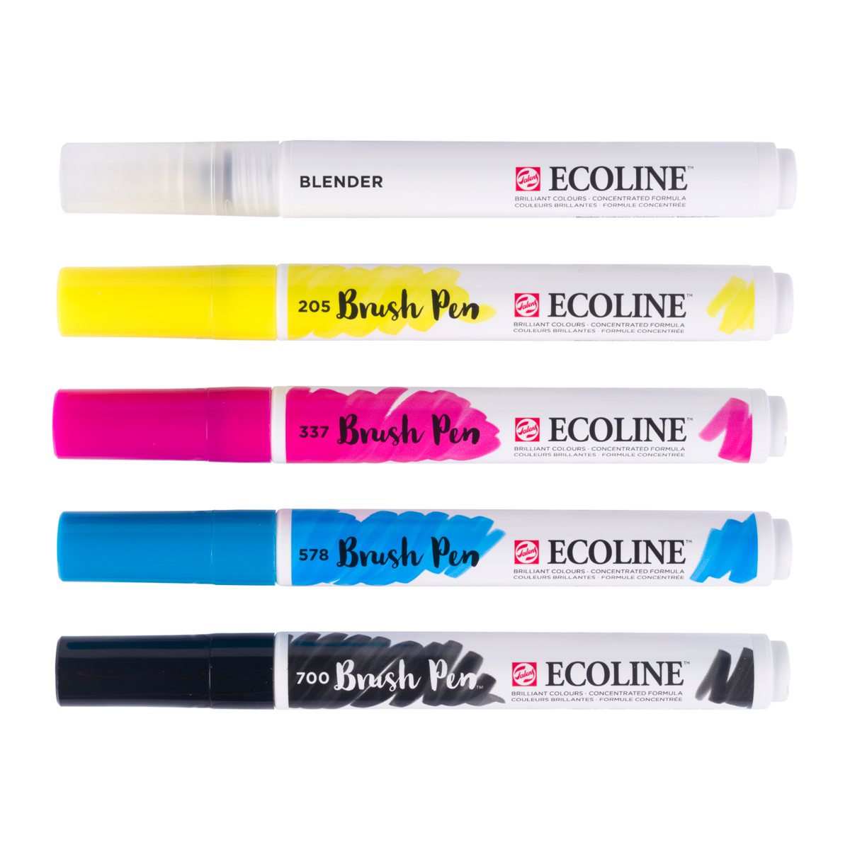 ROYAL TALENS Ecoline set akvarelnih brush pen flomastera PRIMARY 5 boja