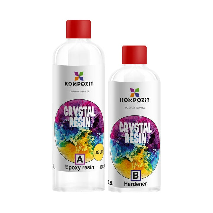 Pakovanje Crystal Kompozit epoksidne smole od 1.5 litara za umjetničke projekte i izradu nakita.