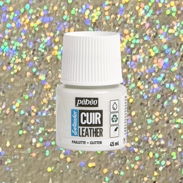 Boja za kožu Pebeo Setacolor matt/satin 45 ml – dugina glitter