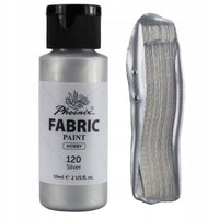 Farba na tekstil Phoenix 59 ml srebrna 120