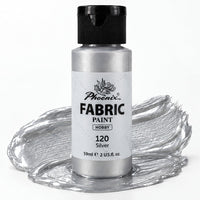 Farba na tekstil Phoenix 59 ml srebrna 120