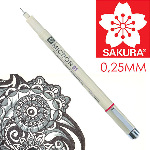 Flomaster za tehničko crtanje SAKURA Pigma Micron BLACK  / razne debljine — slika 3