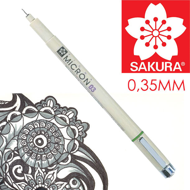 Flomaster za tehničko crtanje SAKURA Pigma Micron BLACK  / razne debljine — slika 5