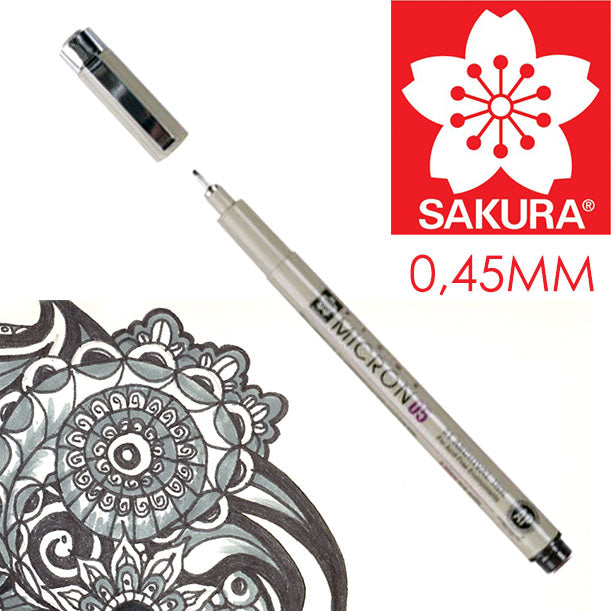 Flomaster za tehničko crtanje SAKURA Pigma Micron BLACK  / razne debljine — slika 7