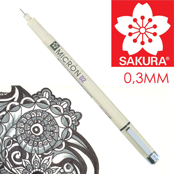 Flomaster za tehničko crtanje SAKURA Pigma Micron BLACK  / razne debljine — slika 4