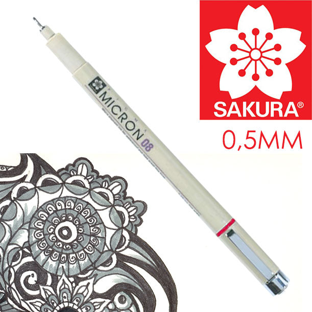Flomaster za tehničko crtanje SAKURA Pigma Micron BLACK  / razne debljine — slika 8