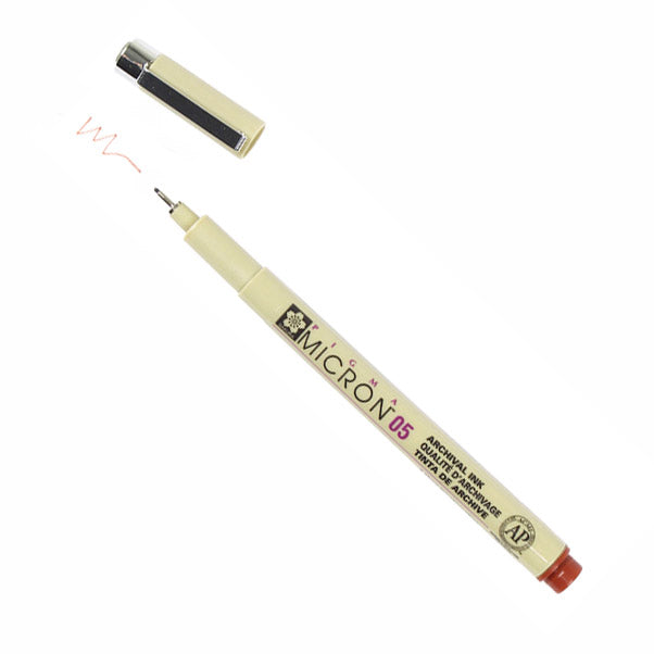 Flomaster za tehničko crtanje SAKURA Pigma Micron BROWN / izaberite debljinu — slika 3