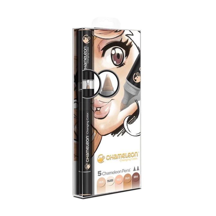Flomasteri Chameleon Skin Tones - set od 5 kom
