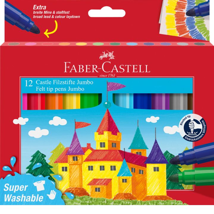 Flomasteri Jumbo Fibre / 12 boja