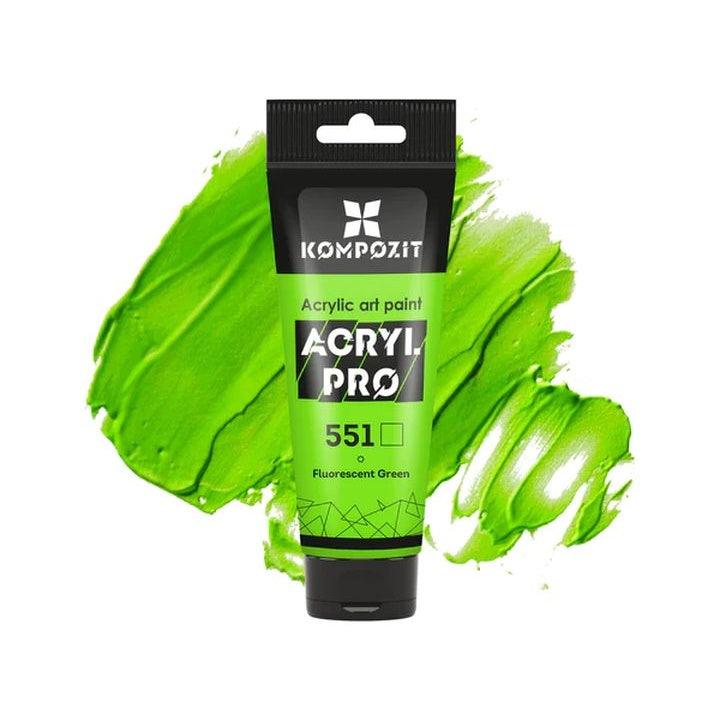Detaljan prikaz teksture fluorescentne boje ACRYL PRO ART Kompozit