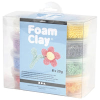 Raznobojna Foam Clay masa sa teksturom velikih kuglica za kreativno oblikovanje i umjetničke projekte.