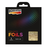 Folija u boji Pentart 5 listova - 9 x 9 cm - razne nijanse — slika 1